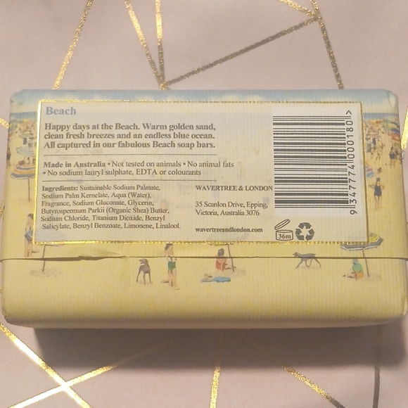 French Milled Australian Beach Natural Plant Oil Soap Pure Shea Butter - Picture 3 of 3